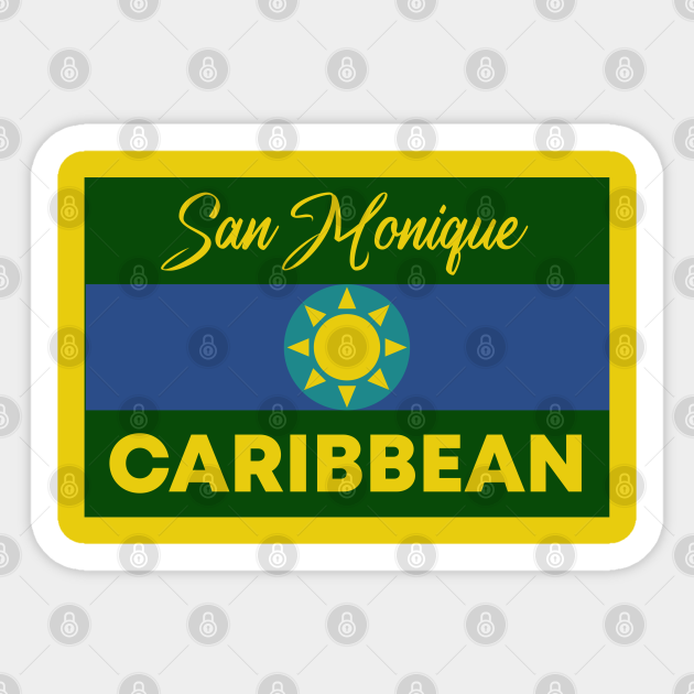 San Monique Flag a National flag of a fictional Caribbean island